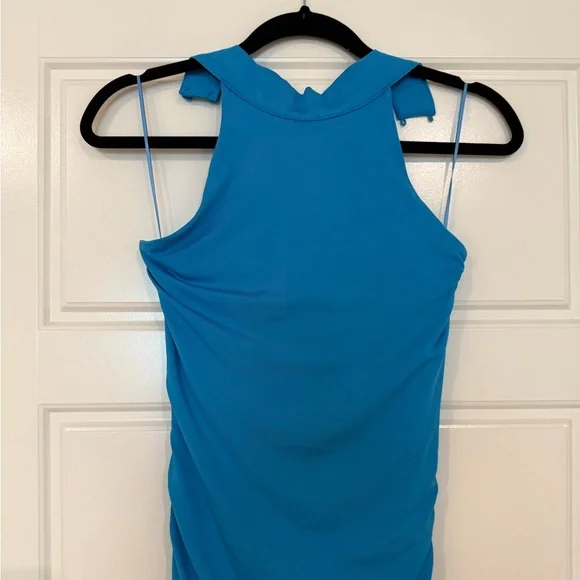 Superdown mallory high neck dress Blue Small - Picture 5 of 6
